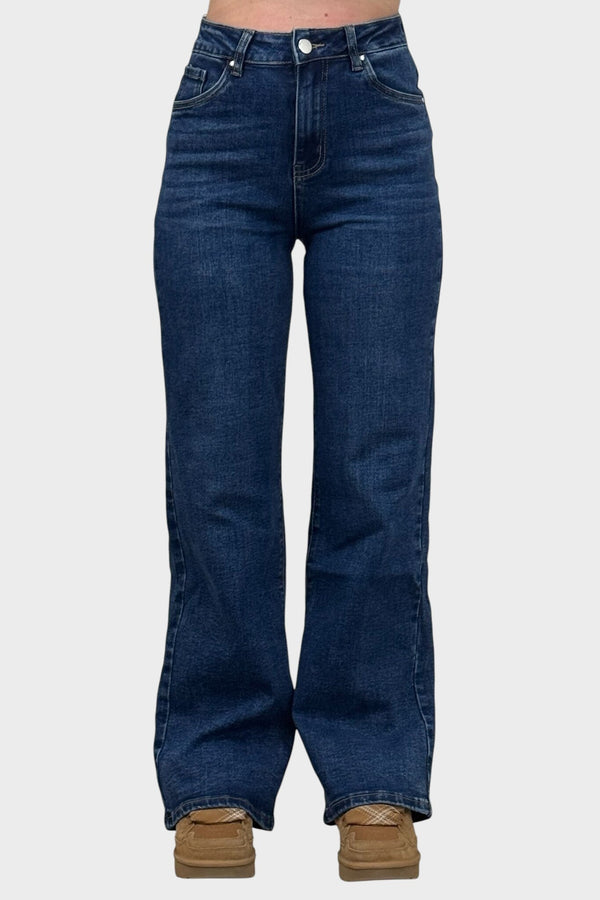 Júlia ™ ｜Džínsy so širokými nohavicami – Kráľovsky modrá